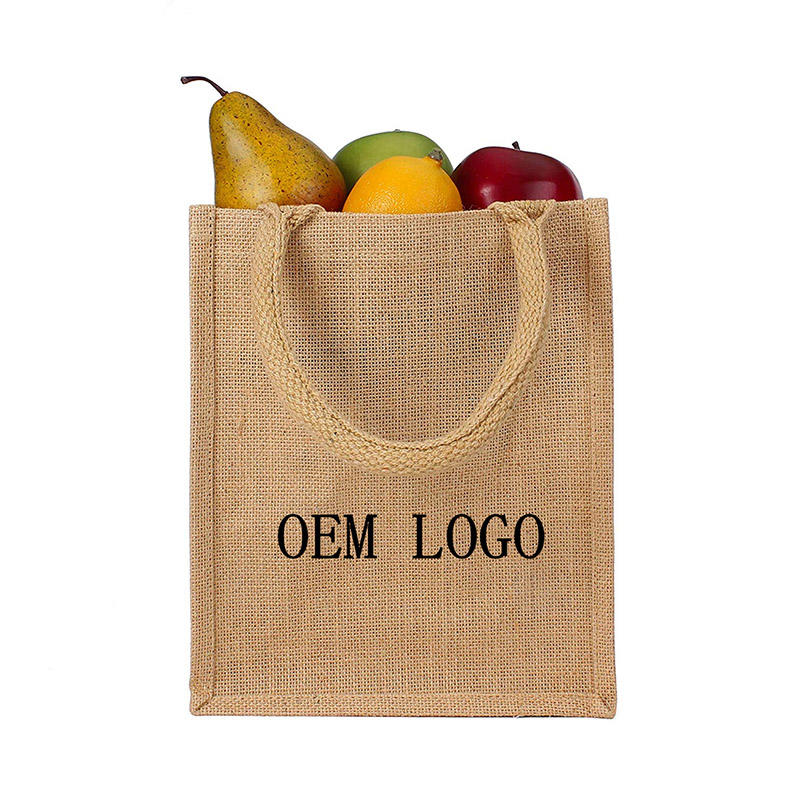Custom Jute Shopping Bag with Handle Wholesale Manufacturers