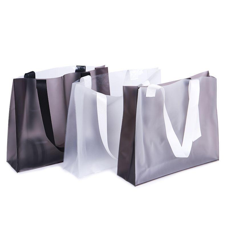 PVC Handbag Transparent Frosted Plastic Bag Clothing Store Shopping Bag Storage bag