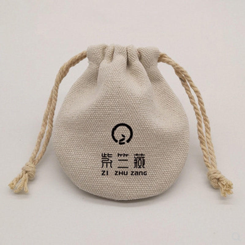 White Small Canvas Bundle Pocket Drawstring Bag For Jewelry, Comestic,Gift